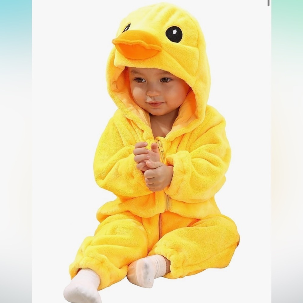 NEW TONWHAR Unisex Animal Onesie Costume Cartoon Animal Kids One Piece Romper